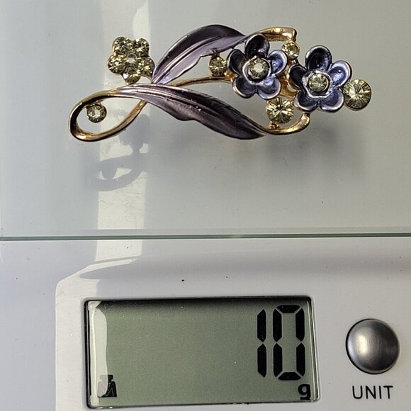 Lilac Flower Brooch Pin - Picture 8 of 9